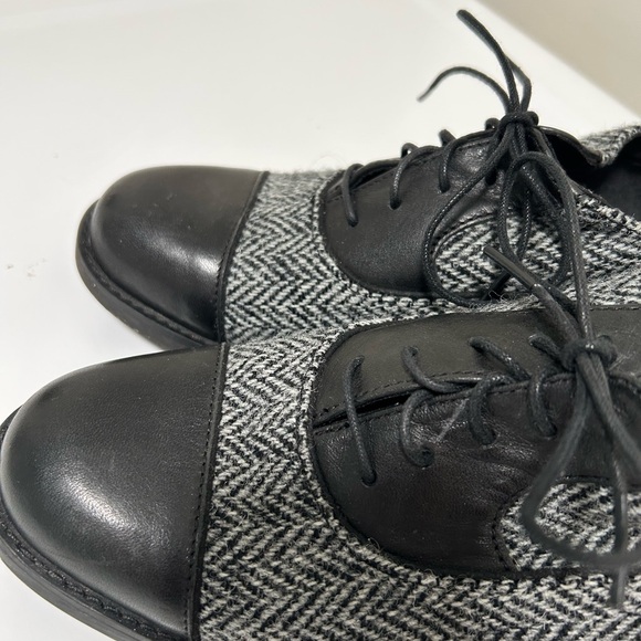 Timberland Harris Tweed Oxford Shoes Black Gray Size 10 - Picture 7 of 15